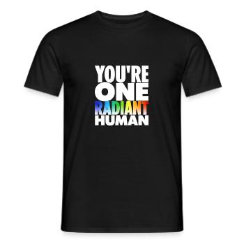 You're One Radiant Human Bisexual Transgender Rain - Männer T-Shirt - Schwarz - Vorne - AI Model Male 178 light (178cm)
