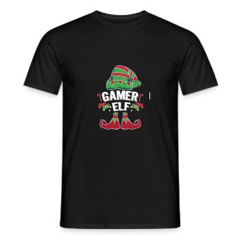 Gamer Elf Graphic Video Game Player Gaming Nerd Ge - Männer T-Shirt - Schwarz - Vorne - AI Model Male 178 light (178cm)