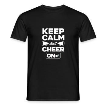 Keep Calm And Cheer On Gymnast Cheerleader Cheerle - Männer T-Shirt - Schwarz - Vorne - AI Model Male 178 light (178cm)