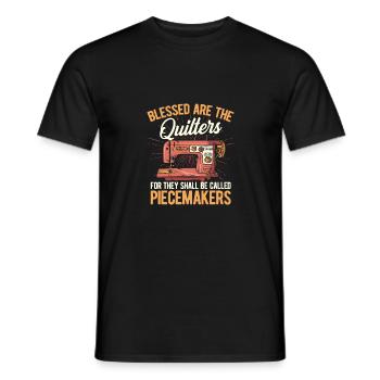Blessed Are The Quilters For They Shall Be Called - Männer T-Shirt - Schwarz - Vorne - AI Model Male 178 light (178cm)