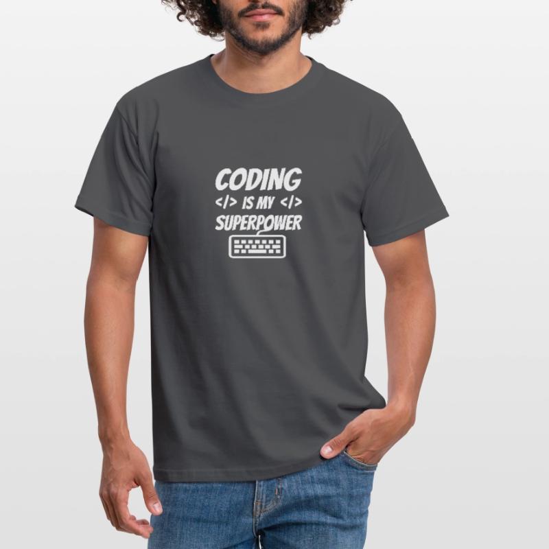 Coding Is My Superpower Programming Coder Computer Männer T-Shirt