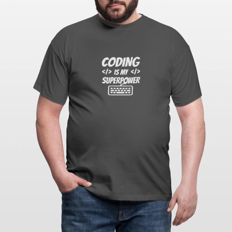 Coding Is My Superpower Programming Coder Computer Männer T-Shirt