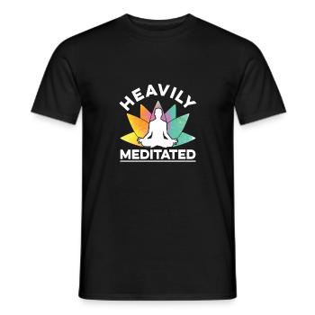 Heavily Meditated Meditate Meditation Relaxation B - Männer T-Shirt - Schwarz - Vorne - AI Model Male 178 light (178cm)