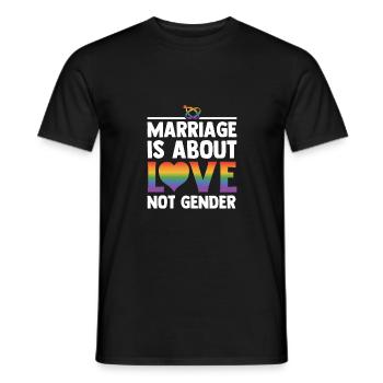 Marriage Is About Love Not Gender Lgbtq Diversity - Männer T-Shirt - Schwarz - Vorne - AI Model Male 178 light (178cm)