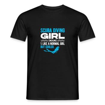 Snorkeling Girl Noun Definition Diver Scuba Diving - Männer T-Shirt - Schwarz - Vorne - AI Model Male 178 light (178cm)