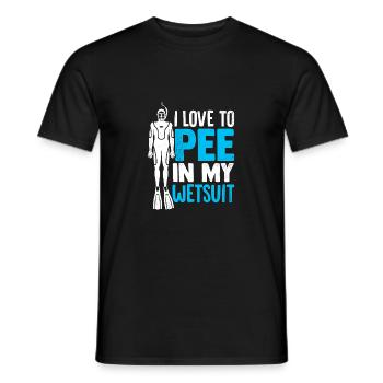 I Love To Pee In My Wetsuit Scuba Diver Diving Sno - Männer T-Shirt - Schwarz - Vorne - AI Model Male 178 light (178cm)