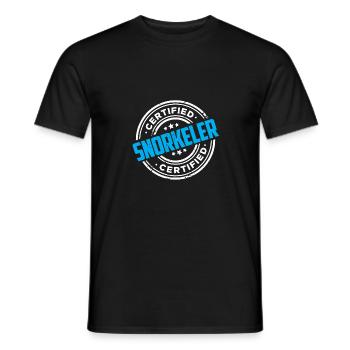 Certified Snorkeler Scuba Diver Diving Snorkeling - Männer T-Shirt - Schwarz - Vorne - AI Model Male 178 light (178cm)