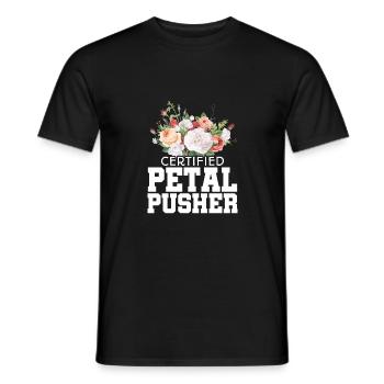 Certified Petal Pusher Gardening Florist Gardener - Männer T-Shirt - Schwarz - Vorne - AI Model Male 178 light (178cm)