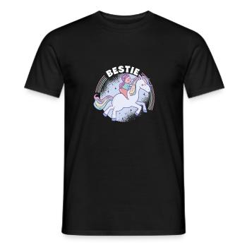Bestie Graphic Horse Lover Equestrian Rider Horses - Männer T-Shirt - Schwarz - Vorne - AI Model Male 178 light (178cm)