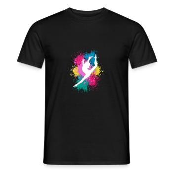 Retro Graphic Gymnast Gymnastics Acrobat Acrobatic - Männer T-Shirt - Schwarz - Vorne - AI Model Male 178 light (178cm)