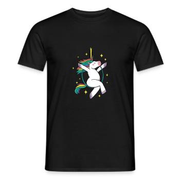 Unicorn Graphic Gymnast Gymnastics Acrobat Acrobat - Männer T-Shirt - Schwarz - Vorne - AI Model Male 178 light (178cm)