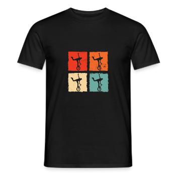 Retro Graphic Gymnast Gymnastics Acrobat Acrobatic - Männer T-Shirt - Schwarz - Vorne - AI Model Male 178 light (178cm)