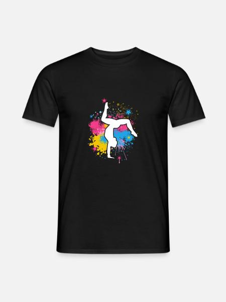 Retro Graphic Gymnast Gymnastics Acrobat Acrobatic - Männer T-Shirt - Schwarz