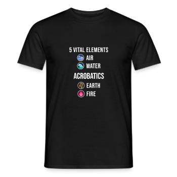 5 Vital Elements Air Water Acrobatics Gymastics Gy - Männer T-Shirt - Schwarz - Vorne - AI Model Male 178 light (178cm)