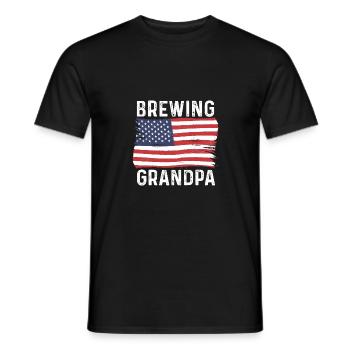 Grandpa Graphic Homebrewing Winemaking Brewery Cra - Männer T-Shirt - Schwarz - Vorne - AI Model Male 178 light (178cm)