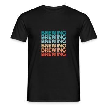Retro Graphic Homebrewing Winemaking Brewery Craft - Männer T-Shirt - Schwarz - Vorne - AI Model Male 178 light (178cm)