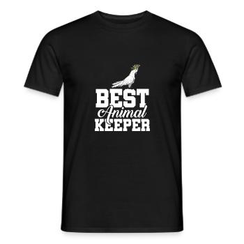 Best Animal Keeper Graphic Animal Lover Zoo Keeper - Männer T-Shirt - Schwarz - Vorne - AI Model Male 178 light (178cm)