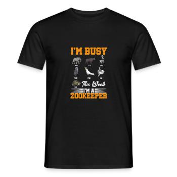 I'm Busy This Week I'm An Zoo Keeper Animal Lover - Männer T-Shirt - Schwarz - Vorne - AI Model Male 178 light (178cm)