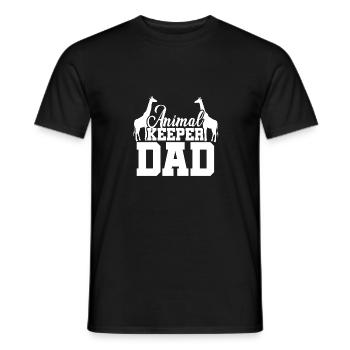 Animal Keeper Dad Zoo Keeper Animal Lover Zoologis - Männer T-Shirt - Schwarz - Vorne - AI Model Male 178 light (178cm)