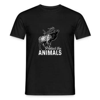 Protect The Animals Animal Lover Zoologist Zoo Kee - Männer T-Shirt - Schwarz - Vorne - AI Model Male 178 light (178cm)