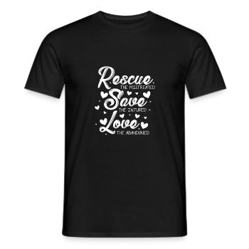 Rescue The Mistreated Save The Injured Animal Keep - Männer T-Shirt - Schwarz - Vorne - AI Model Male 178 light (178cm)