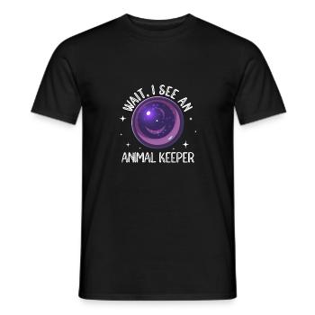 Wait I See An Animal Keeper Animal Lover Zookeeper - Männer T-Shirt - Schwarz - Vorne - AI Model Male 178 light (178cm)