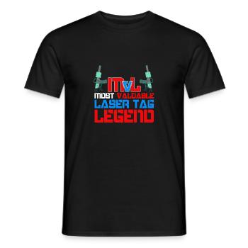 Most Valuable Lasertag Legend Lasergame Lasertag P - Männer T-Shirt - Schwarz - Vorne - AI Model Male 178 light (178cm)