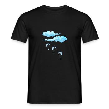 Retro Graphic Paragliding Paraglider Parachute Sky - Männer T-Shirt - Schwarz - Vorne - AI Model Male 178 light (178cm)