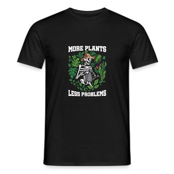 More Plants Less Problems Gardening Gardener Horti - Männer T-Shirt - Schwarz - Vorne - AI Model Male 178 light (178cm)