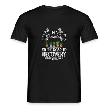 Im A Plantaholic On The Road To Recovery Just Kidd - Männer T-Shirt - Schwarz - Vorne - AI Model Male 178 light (178cm)