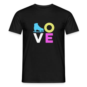 Love Graphic Ice Skating Figure Skater Ice Skater - Männer T-Shirt - Schwarz - Vorne - AI Model Male 178 light (178cm)