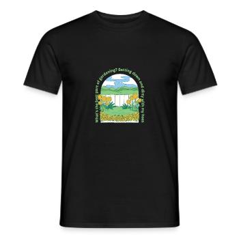 What's The Best Part Of Gardening Getting Down And - Männer T-Shirt - Schwarz - Vorne - AI Model Male 178 light (178cm)