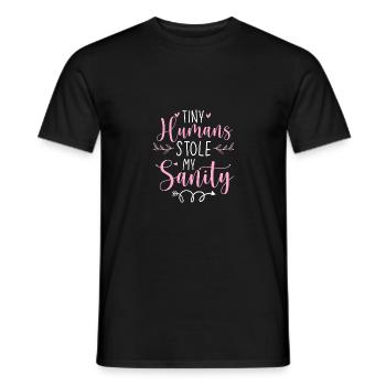 Tiny Humans Stole My Heart Daycare Provider Babysi - Männer T-Shirt - Schwarz - Vorne - AI Model Male 178 light (178cm)
