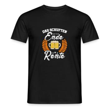 Das Schuften Hat Ein Ende Rente Pensionär Rentner - Männer T-Shirt - Schwarz - Vorne - AI Model Male 178 light (178cm)
