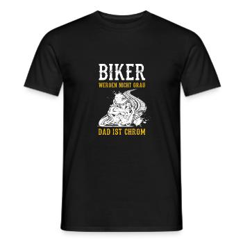 Biker Werden Nicht Grau Das Ist Chrom Motorradfahr - Männer T-Shirt - Schwarz - Vorne - AI Model Male 178 light (178cm)