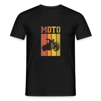 Retro Graphic Motorcycle Rider Motorcyclist Biker - Männer T-Shirt - Schwarz - Vorne - AI Model Male 178 light (178cm)