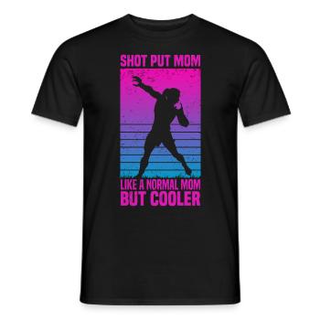 Shot put - Men's T-Shirt - black - Front - AI Model Male 178 light (178cm)