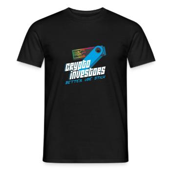 Krypto Investor Stick Tresor Better use Stick - Männer T-Shirt - Schwarz - Vorne - AI Model Male 178 light (178cm)