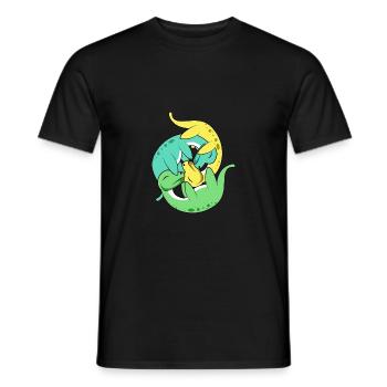 Nessie Hug Hugger und Liebhaber Geschenk - Männer T-Shirt - Schwarz - Vorne - AI Model Male 178 light (178cm)