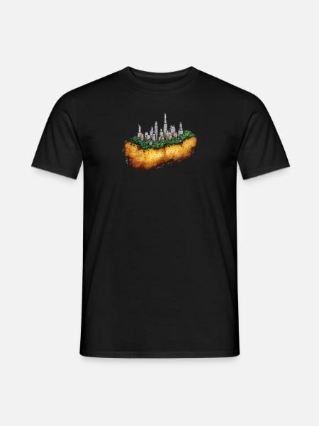 Ciudad de Kartoffelcity en papa - Mænd T-shirt - sort