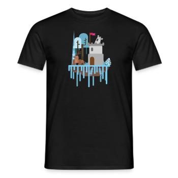 castle protector - Men's T-Shirt - black - Front - AI Model Male 178 light (178cm)