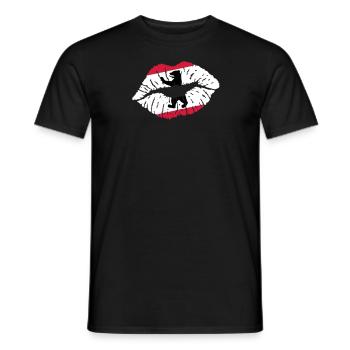 Kussmund (Berlin) - Männer T-Shirt - Schwarz - Vorne - AI Model Male 178 light (178cm)
