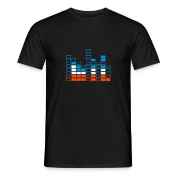 Bassline music play bro equalizer - Men's T-Shirt - black - Front - AI Model Male 178 light (178cm)