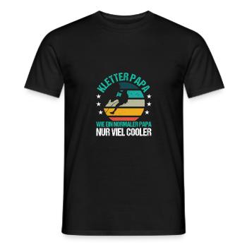Kletter Papa Wie Ein Normaler Papa Nur Cooler Boul - Männer T-Shirt - Schwarz - Vorne - AI Model Male 178 light (178cm)