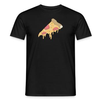 Pizza Bande Dessinée - T-shirt homme - noir - Devant - AI Model Male 178 light (178cm)