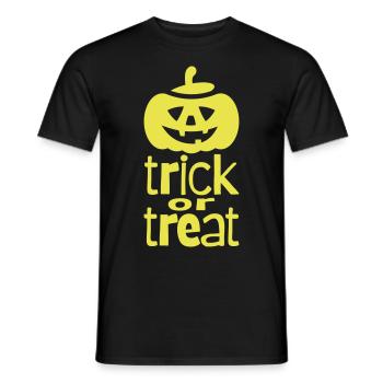 Trick Or Treat Halloween Jack-o'-lantern - Men's T-Shirt - black - Front - AI Model Male 178 light (178cm)