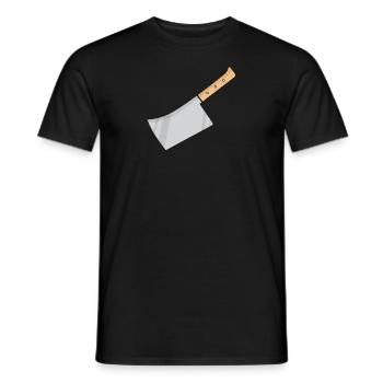 couteau à viande - T-shirt homme - noir - Devant - AI Model Male 178 light (178cm)