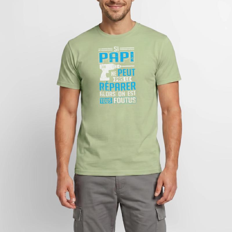 Papi Super Bricoleur | Idée Cadeau Papi Bricoleur T-shirt homme