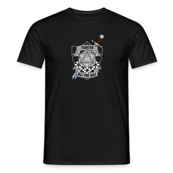 Fighter All The Way Version 2 Gris - T-shirt homme - noir - Devant - AI Model Male 178 light (178cm)