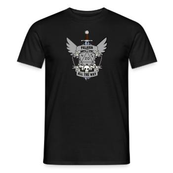 Paladin All The Way Grey - Männer T-Shirt - Schwarz - Vorne - AI Model Male 178 light (178cm)